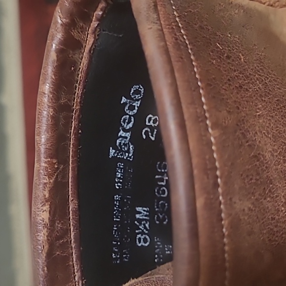 VINTAGE LAREDO KILTIE FRINGE BROWN ROPER BOOTS - Picture 7 of 8